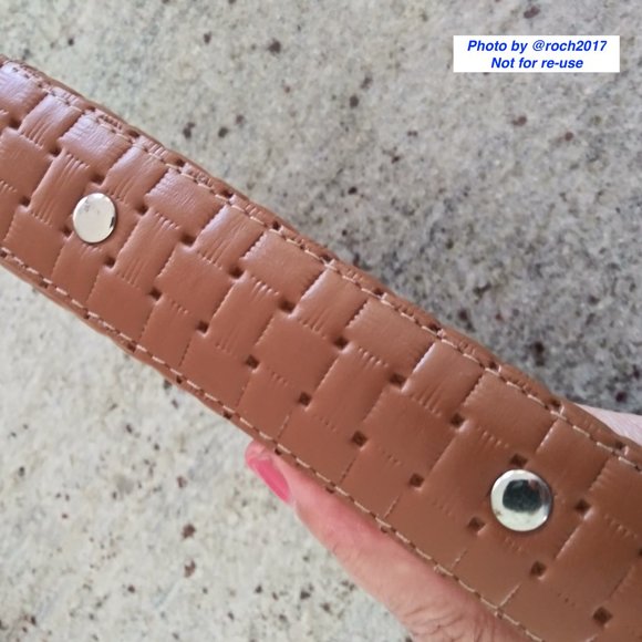 A7 Ring Binder Basket Weave Embossed Leather Planner - Picture 4 of 10